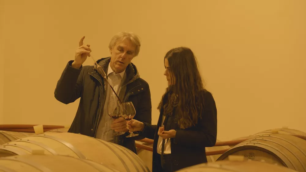 Riccardo Reina, the owner of La Canosa, and his daughter Alberic