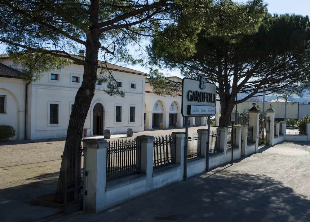 The historic headquarters of the Garofoli Winery in Castelfidardo