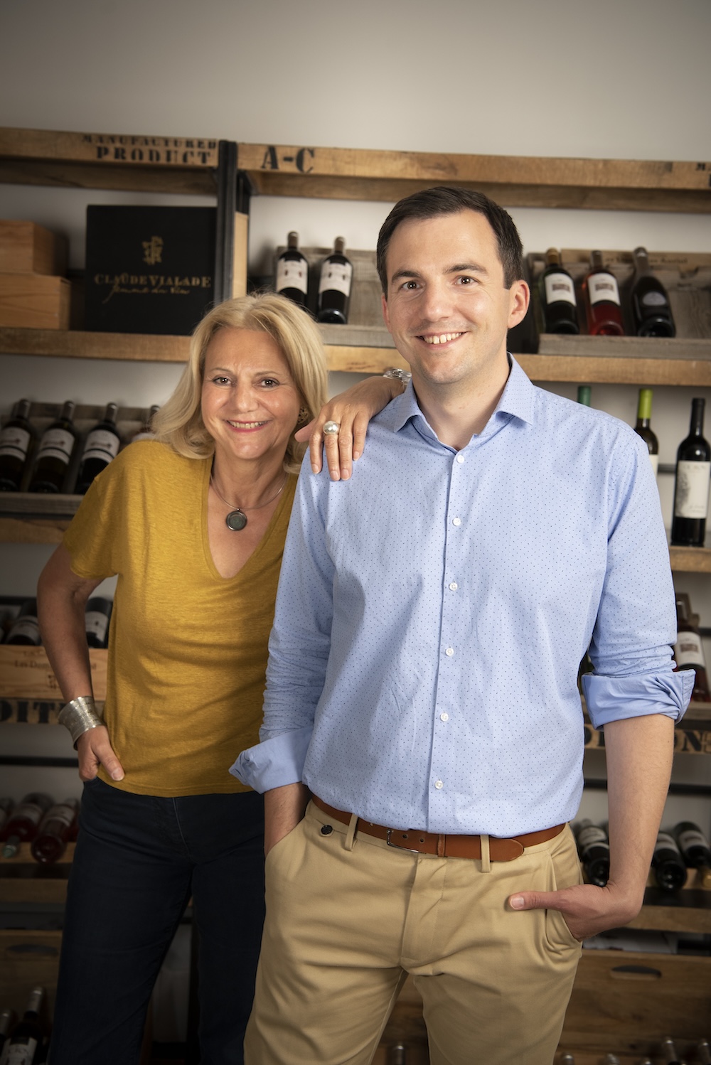 Claude Vialade, owner of Les Domaines Auriol with her son Jordi Salvagnac