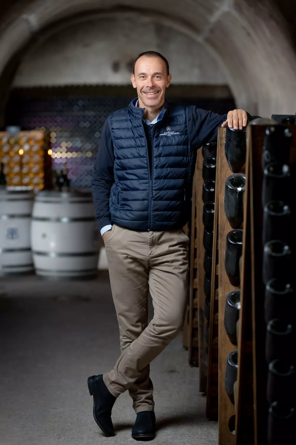 Cédric Thiébault est le chef de caves de la Maison Besserat de Bellefon