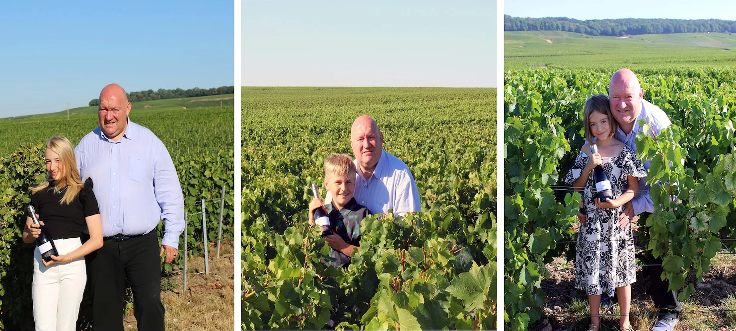 Vincent Rapeneau and his three children