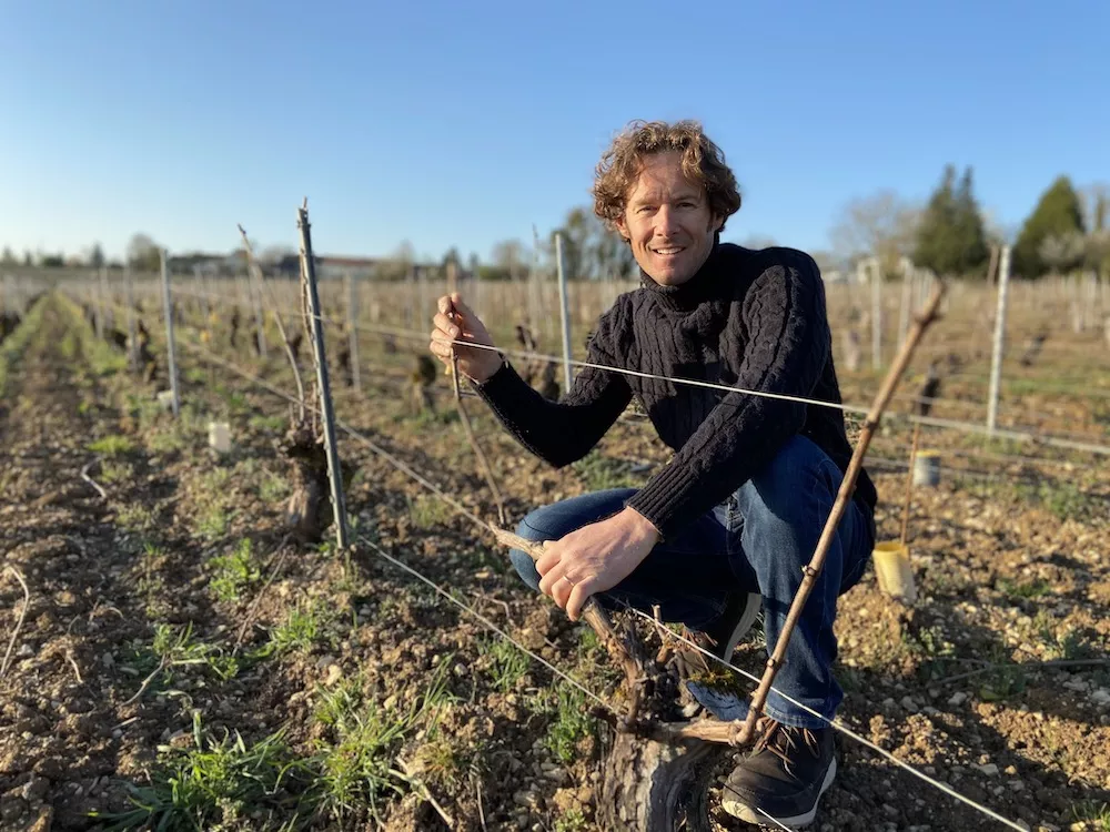 Vincent Wengier in his vineyards