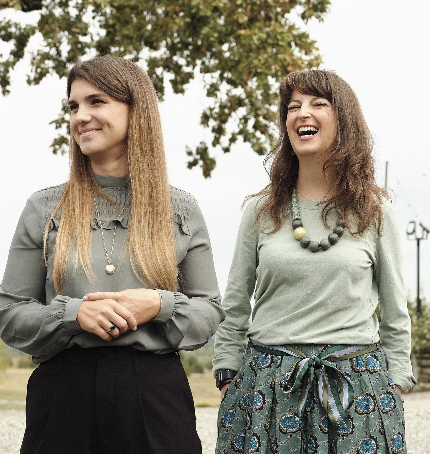 Giulia and Camilla Perini at cantine 4 valli