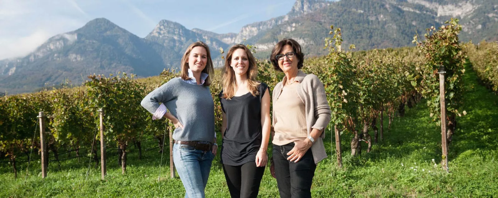 Elena Walch with her daughters Julia and Karoline Walch, who are in charge of the winery